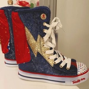 Twinkle Toes Skechers Super Hero High Top Light Up Shoes Youth 12.5 Sneakers